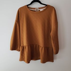 Brown blouse - peplum